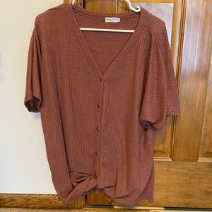 Knit top button down